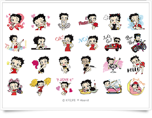 LINE アニメーションスタンプ Betty Boop